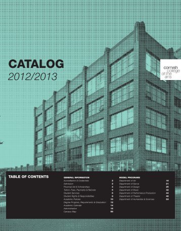 current catalog - Cornish College of the Arts