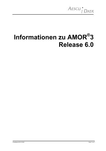 Informationen zu AMOR 3 Release 6.0