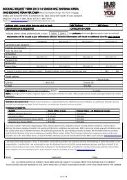 booking request form 2013/14 season msc sinfonia ... - Huisgenoot