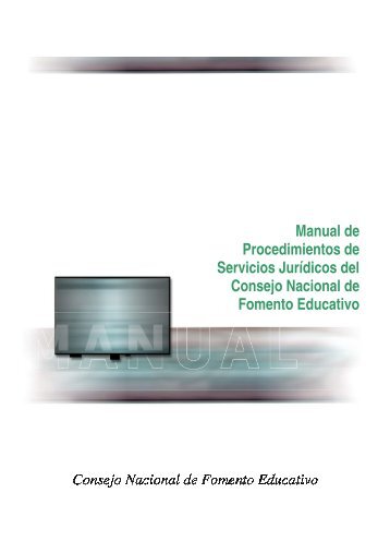 Manual de Procedimientos de Servicios JurÃ­dicos ... - conafe.edu.mx
