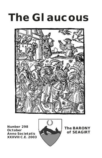 Glaucous #298 October 2003 - The Barony of Seagirt - Society for ...