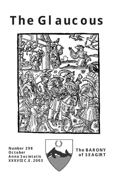 Glaucous #298 October 2003 - The Barony of Seagirt - Society for ...