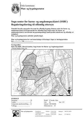 Sogn senter for barne- og ungdomspsykiatri (SSBU ... - Plan