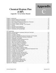 Chemical Hygiene Plan (CHP) - UCI Environmental Health & Safety ...