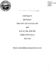 contract between the city of cleveland local 100, afscme ohio council ...