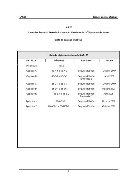 LAR 65 - ICAO