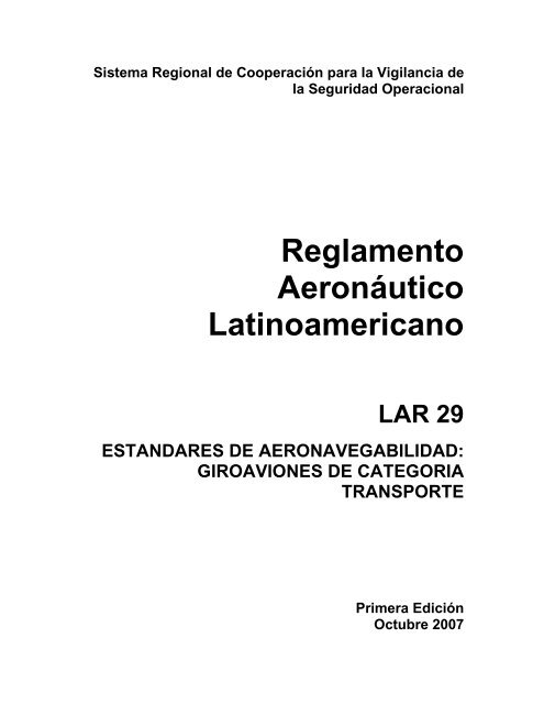 Reglamento AeronÃ¡utico Latinoamericano - ICAO