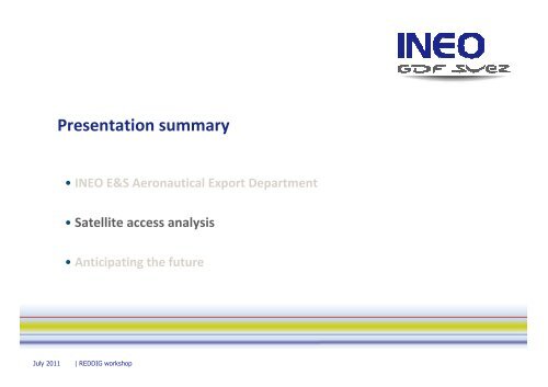 New trends in satellite communication network - INEO - ICAO