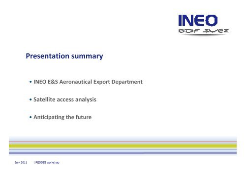 New trends in satellite communication network - INEO - ICAO