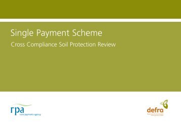 Soil Protection Review - The Rural Payments Agency - Defra