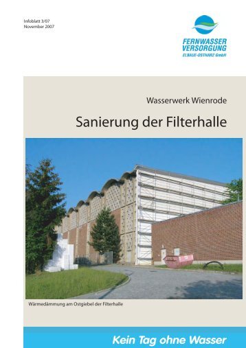 Sanierung der Filterhalle - Fernwasserversorgung Elbaue-Ostharz ...