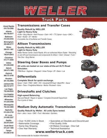 WELLER TRUCK PARTS