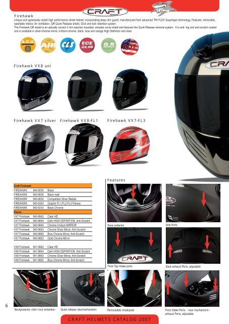 CRAFT HELMETS CATALOG 2007