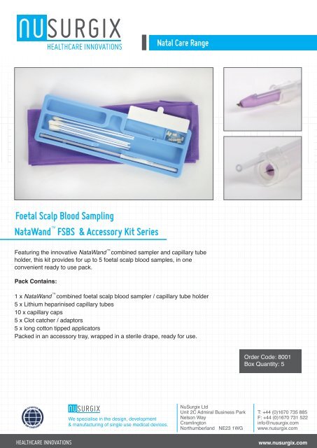 NataWand FSBS & Accessory Kit Series Foetal ... - Algol Diagnostics