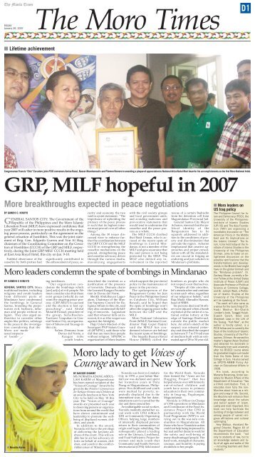 January 26, 2007 - Muslim Mindanao Website