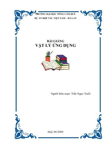 bÃ i giáº£ng váº­t lÃ½ á»©ng dá»¥ng - Äáº¡i há»c Duy TÃ¢n