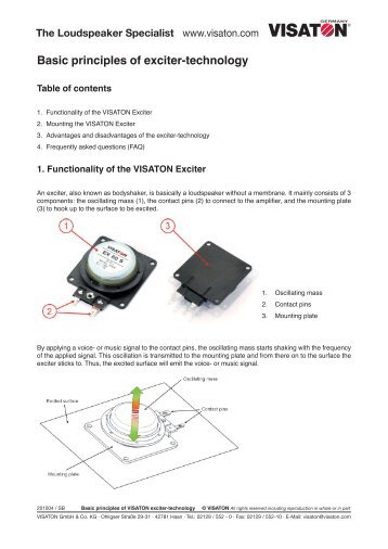 Basic principles of exciter-technology (PDF; 388 KB) - Visaton