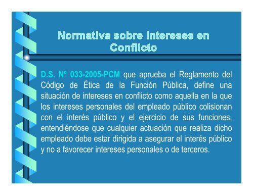 MANTENER INTERESES DE CONFLICTO - Imarpe