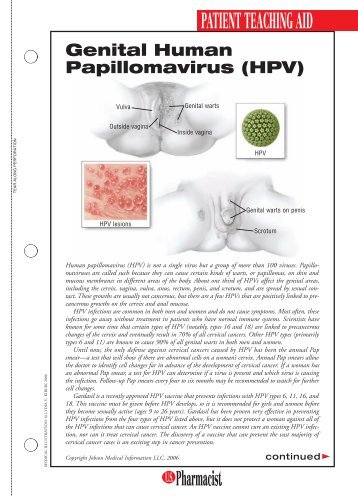 Genital Human Papillomavirus (HPV) - US Pharmacist