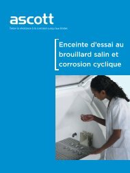 Enceinte d'essai au brouillard salin et corrosion cyclique - Ascott ...