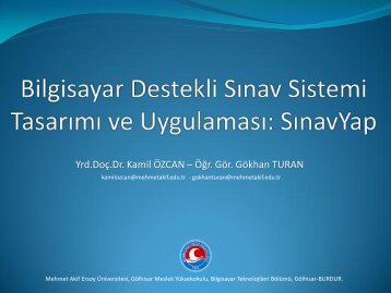 SÄ±nav BankasÄ± - Akademik BiliÅim KonferanslarÄ±