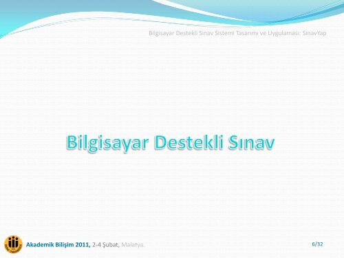 SÄ±nav BankasÄ± - Akademik BiliÅim KonferanslarÄ±