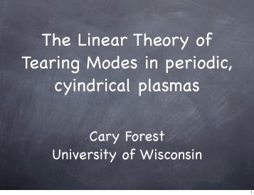 Simple Linear Theory - UCLA Physics & Astronomy