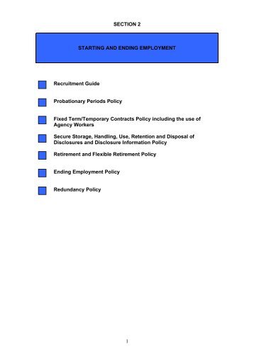 Section 2: Starting and Ending Employment - Diocese of Gloucester