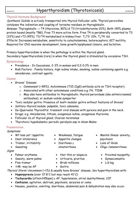 Hyperthyroidism (Thyrotoxicosis)