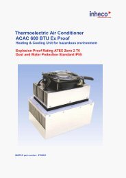 Air Conditioner ATEX 600 BTU Ex Proof - Inheco