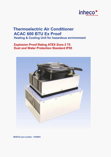 Air Conditioner ATEX 600 BTU Ex Proof - Inheco