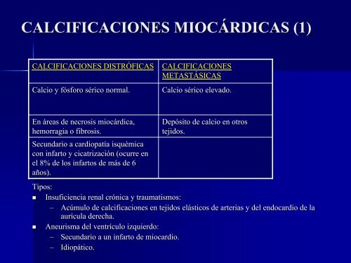 calcificaciones miocárdicas - 30 Congreso de la SERAM. A Coruña ...