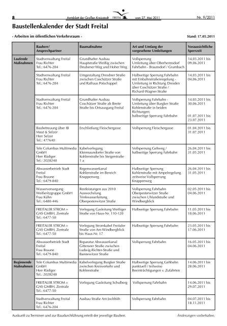 Freitaler Anzeiger Amtsblatt der Großen Kreisstadt Freital