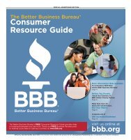 Consumer Resource Guide - Better Business Bureau