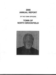 2006 Town Report, PDF format - North Brookfield