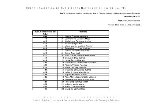 Desarrollo de Habilidades