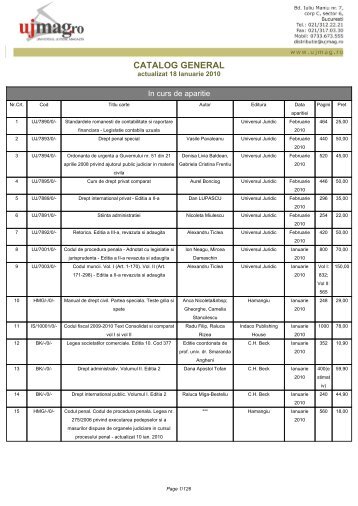 CATALOG GENERAL - UJmag