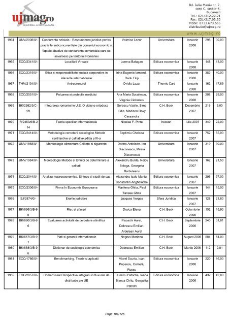 CATALOG GENERAL - UJmag