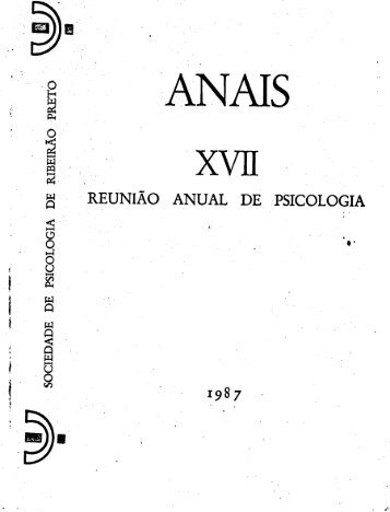 1987 - Sociedade Brasileira de Psicologia