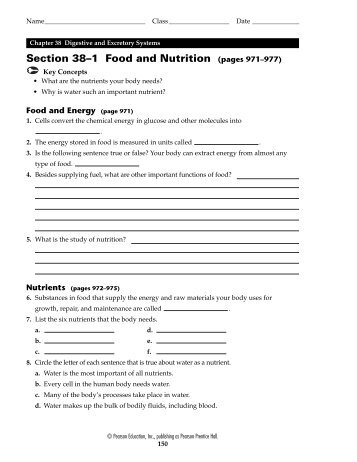 Section 38â1 Food and Nutrition (pages 971â977) - vanellism