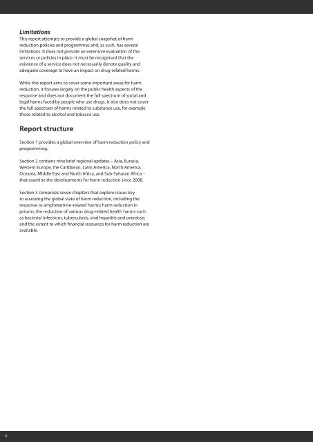 The global state of harm reduction 2010: Key issues for broadening ...