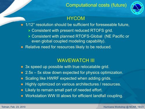 HYCOM and WAVEWATCH III Â® for advancing hurricane guidance