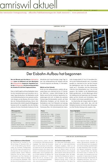 amriswil aktuell, Ausgabe vom 13. November 2009 [PDF, 226 KB]