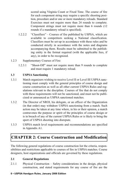 USPSA Handgun Competition Rules January 2008