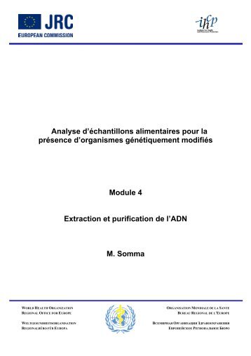 Module 4 - Extraction et purification de l'ADN - European Union ...