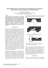 Micromachined Sealed Cavities by Silicon Wafer Bonding for the ...