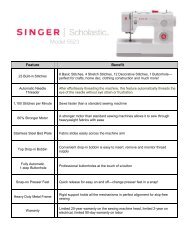 Product Sheet - Singer