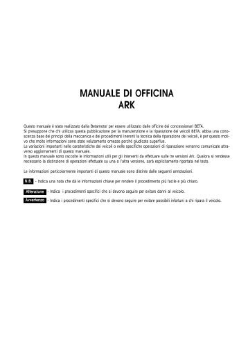 MANUALE DI OFFICINA ARK