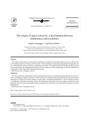 The origins of quasi-concavity: a development ... - Bruno de Finetti