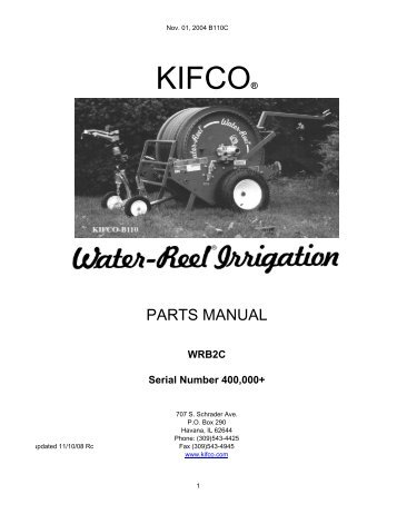 WRB2C Serial Number 400000+ - Kifco